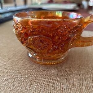 Amber Glass Decorative Cup